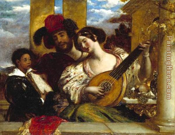 The Duet painting - William Etty The Duet art painting
